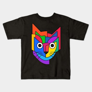 cruious cat Kids T-Shirt